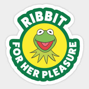 Ribbit ... For Her Pleasure (White) Sticker